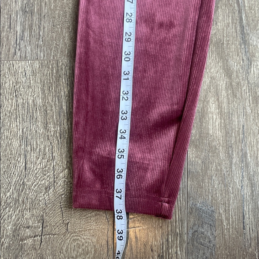 Nanette Lepore Burgundy Velour-Textured Ribbed Pants Size XL - Picture 6 of 9